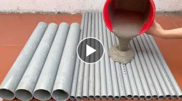 Cement And PVC Pipe . How To Make Flower Pots And Coffee Table From PVC Pipe Simple And Beautiful...