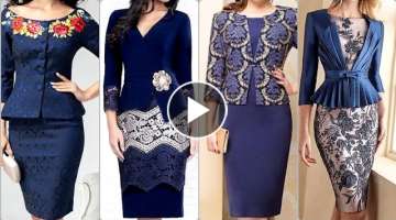 Super fabulous & fancy Formal floral French Embroidered Lace Party Wear Dress For professional wo...