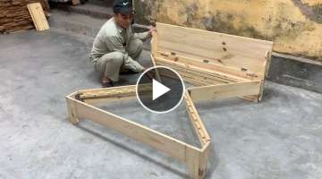 Woodworking Projects and Products - Build A Smart Folding Bed Combined With a Table // Woodworkin...