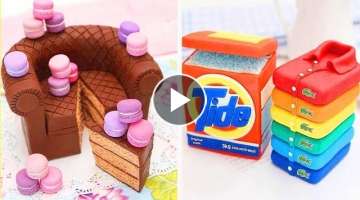 How To Make Rainbow Cake Decorating Ideas | So Yummy Cake Hacks | Tasty Plus Cake Tutorials