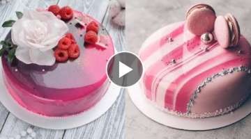 Most Satisfying Mirror Glaze Cake Amazing Cake Decorating compilation