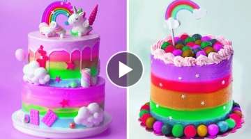 Awesome Rainbow Cake Decorating Tutorials | Easy Colorful Cake Hacks Compilation | Extreme Cake