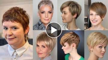 Gorgeous Latest Super Classy????Fine Short PIXIE HairCuts over age 40 look stunning|Very Short Ha...