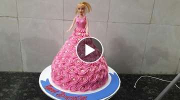 Barbie doll cake strawberry cake fancy Barbie doll cake making by New Cake Wala