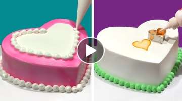 TOP 5 HEART Cake Decorating Ideas for Your Love | Most Satisfying Heart Cake Decorating Tutorials