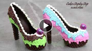 Amazing Chocolate Shoes Decorating by Cakes StepbyStep