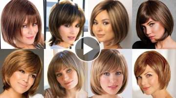 Best Short Bob Haircuts And Styles With Bangs That Make You Look Younger For Then Your Age