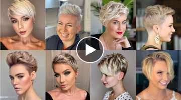 Golden Short Pixie Haircut Ideas 2022 | Best Pinterest Pixie Haircut | Boy Cut For Girls