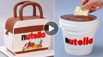 My Favorite NUTELLA Cake Decoration Ideas! | The Best Chocolate Cake Tutorial