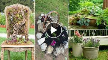 44 DIY Vintage Garden Decorations & Ideas | diy garden