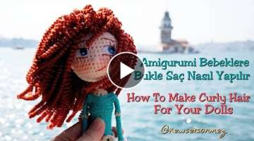 amigurumi bukle saç yapımı (how to make curly hair for dolls)
