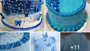 blue cake designs 