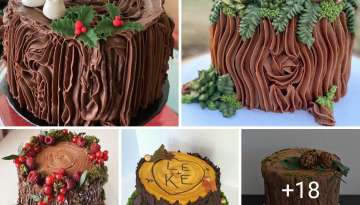 these log cakes are a work of art 
