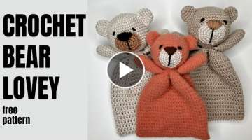 How to Make a Crochet Bear Lovey- Crochet Addi Bear