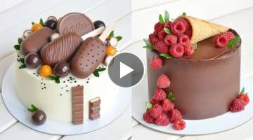 Super Amazing Asian Chocolate Cake For Party | So Yummy Chocolate Cake Decorating Tutorial