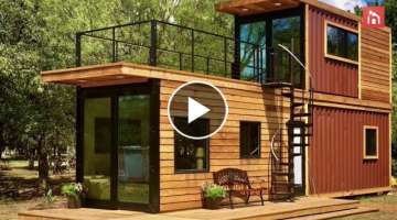 Tiny Shipping Container Home With Rooftop Deck