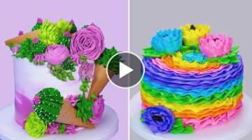 18+ Birthday Butercream Cake Ideas | So Yummy Flower Cake Decorating Tutorials | Extreme Cake
