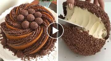 So Yummy Chocolate Cake Decorating Ideas To Impress Your Family | Satisfying Chocolate Cake Video...