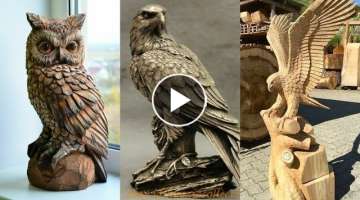 beautiful Handmade wood carving bird's and animals centerpieces ideas
