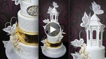 Assembling and Decorating the Butterfly Paradise Wedding Cake