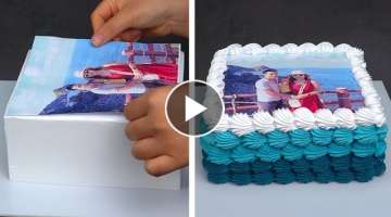 Photo Cake Recipe | Photo Birthday Cake Design | Photo Cake Design Tutorial | How to Make Photo C...