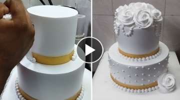 Two Step Anniversary Cake Design |25thWedding Anniversary Cake Design |Silver Jubilee Cake Desig...