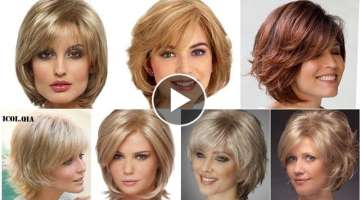 2023 Newly Short Bob HairCuts With Awesome Hair Dye Colour Ideas For Woman Over 30 p2