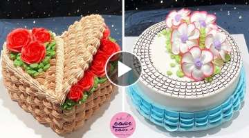 Creative Cake Decorating Ideas For Cake Lover Every Day | Heart Cake Design For Beginners