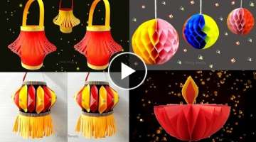 Diwali Decoration Ideas At Home / Art and Craft with Paper / Diwali Craft / Easy Paper Craft Idea...
