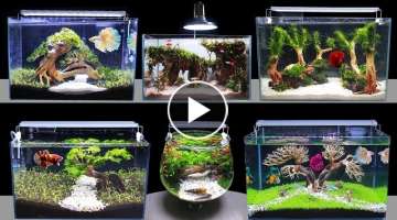 TOP 6 How To Make Mini Planted Fish Tank At Home Idea 6 DIY Aquascape Aquarium Decoration Ideas #...