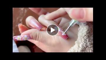 Long Nail Art For Spring Step By Step