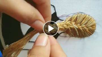 How to embroider 3D hair || 3D hair embroidery tutorial || Embroidery for beginners - Let's Explo...