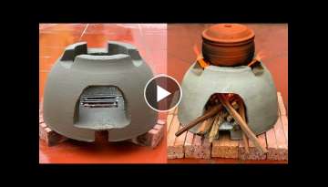 DIY - Cast The Stove From Plastic Pots Mold and Cement