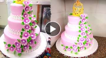 How To Make Rose Cake | Rose Cake Designs | Birthday Flowers Cake