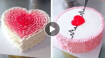 Amazing Heart Cake Decorating Tutorial for Valentines | Most Satisfying Chocolate Cake | So Easy