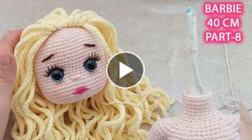 Amigurumi Barbie bebek 40 cm Part 8(Subtitulos en Español)