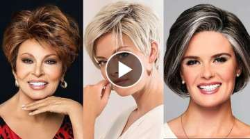 Classy Hair Look Short Haircut For Middle Age Women To Look Younger 2023/Hair Dye Color Women Ide...