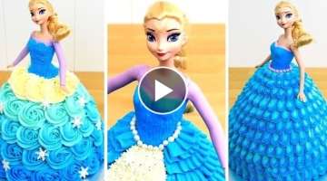 Frozen Elsa Cake | Disney Princess Doll Cake Ideas