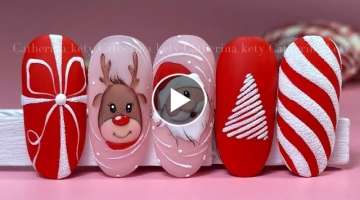 Easy Christmas Nail Art|Christmas Nail Art|Santa Claus Nail Art|Rudolph Nail Art|Madam Glam ❄�...