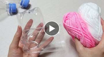 It's So Beautiful !! Superb recycling idea with plastic bottle and yarn - DIY Gift craft ideas