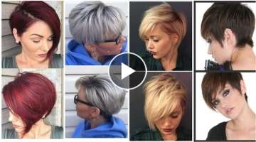 gorgeous and beautiful#trendy hair dye colours with stylish long Pixie Bob HairCuts For Girls
