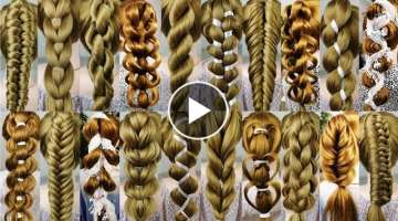 24 different and easy braids! Very easy! 1 minute braids.