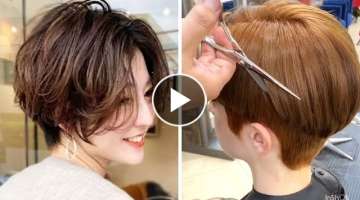 12 Amazing Short Bob Haircut Ideas | Women Short Haircut Tutorial | New Hairstyles Compilation 20...