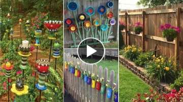 45 Backyard & Garden Creative Fence Decor Ideas | garden ideas