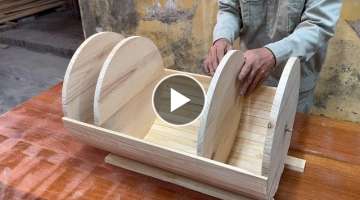 Ideas Woodworking Save Space - Shelves Triangle Rotated 360 Degrees Perfect For Small Spaces