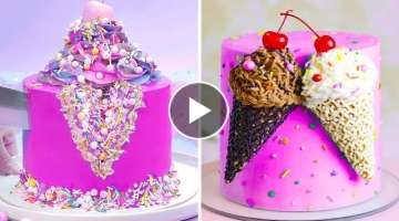 The Best Buttercream Cake Decorating Ideas | So Yummy Colorful Cake Decorating Recipe | Extreme C...