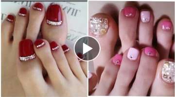 Sexy most beautiful and sexy women toe nail art designe and ideas 2020