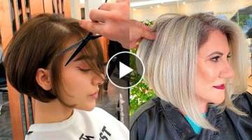 Trendy Medium & Short Haircuts Ideas Compilation | Beautiful Hair Color Transformation 2021
