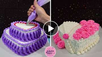 Top 5 Heart Cake Decorating Ideas For Everyone | Satisfying Heart Cake For Birthday | Heart Cake