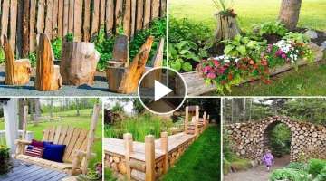100 Amazing DIY Wood Log Ideas for Your Garden | Garden Ideas